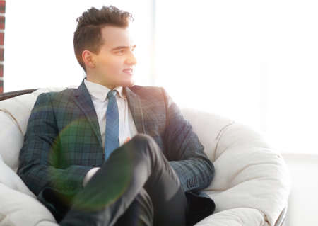 business concept. photo of confident businessmanの写真素材