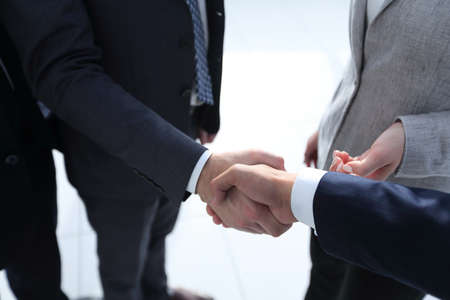 closeup.handshake of business peopleの写真素材