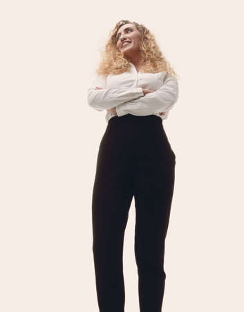 bottom view Executive business woman