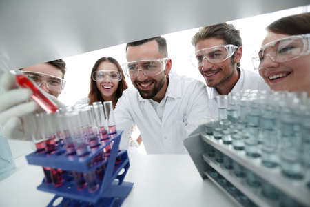 group of scientists and pharmacists working in the laboratoryの写真素材