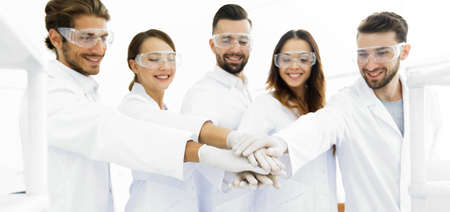 creative team of young scientists.の写真素材