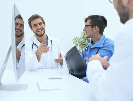 group of doctors at a working meetingの写真素材