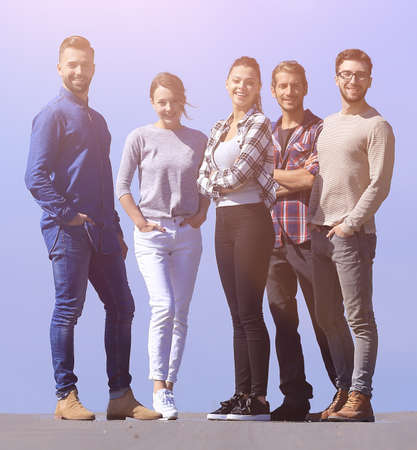 in full growth.group portrait of friends