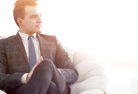 business concept. photo of confident businessman