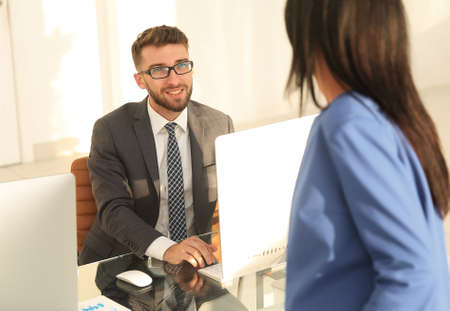Portrait of investment advisor businesswomanの写真素材