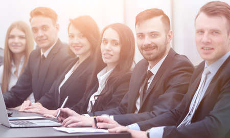 business team sitting at Desk in the conference room
