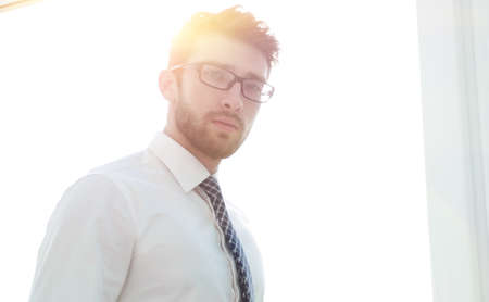 blurry photo of a successful businessmanの写真素材