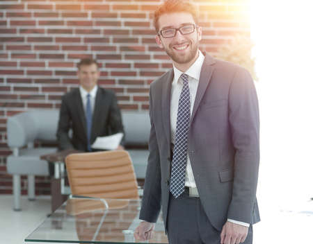 business people.successful businessman with a portfolio