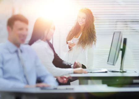Manager and business team workplace
