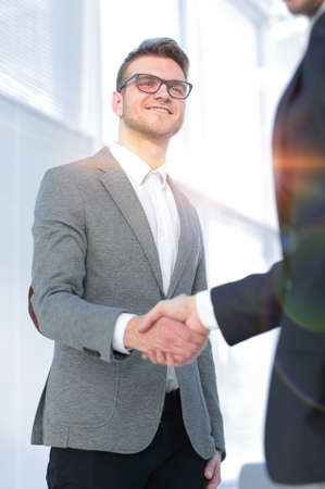 closeup.handshake business peopleの写真素材