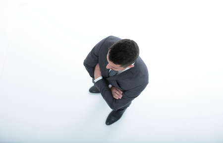 view from the top. confident businessman closeupの写真素材