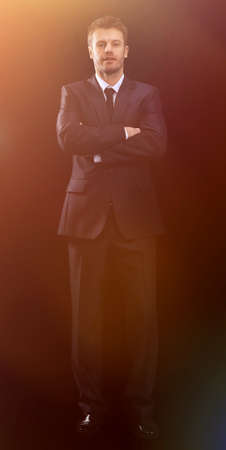 portrait in full length of confident businessman