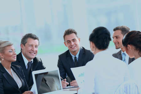 businessman and business team working with documents