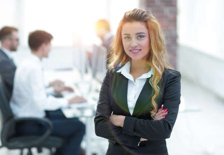 portrait of pensive business woman