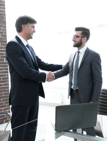 Meeting business partners in the office.の写真素材