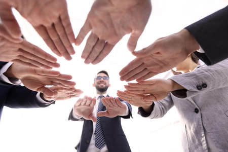 business team showing their unity
