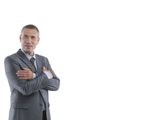 in full growth. portrait of modern business man.