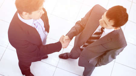business partners before a business meeting