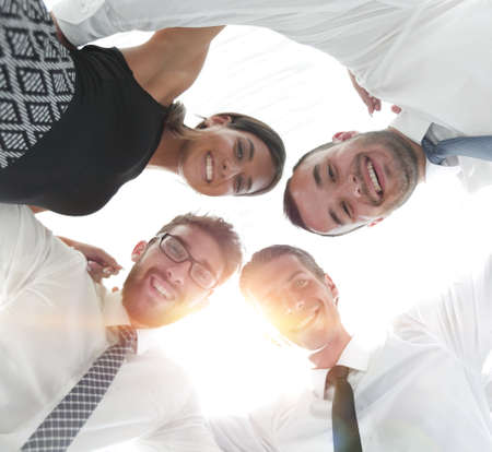 closeup.bottom view.successful business team