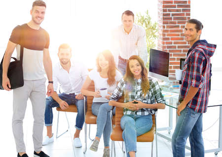 portrait of a creative team in a workplace