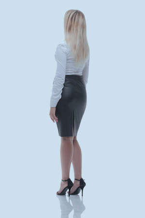 rear view.modern young business woman .の写真素材