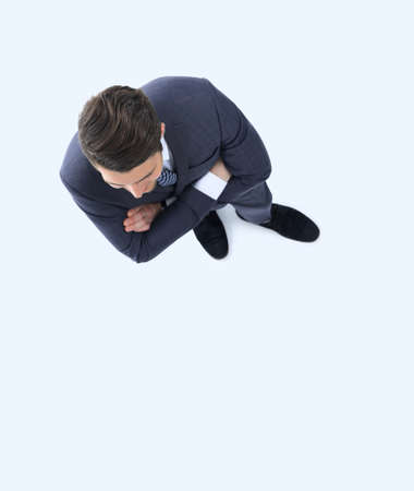 view from the top.young businessman.の写真素材