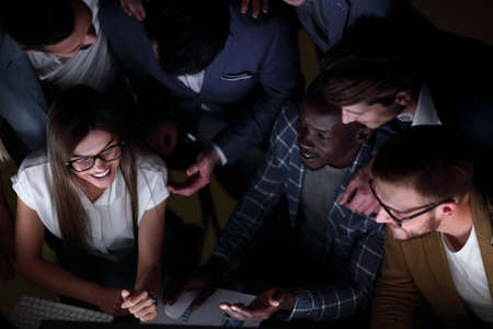 close up.business team discussing new financial projectの写真素材