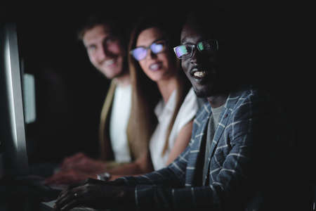 close up.business team at the Deskの写真素材