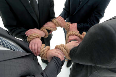 closeup .business team and team building.の写真素材