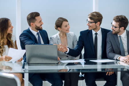 business team discussing current information.の写真素材