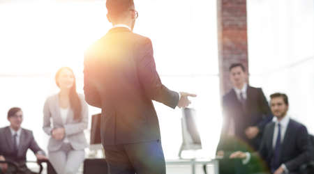 Colleagues at an office meetingの写真素材