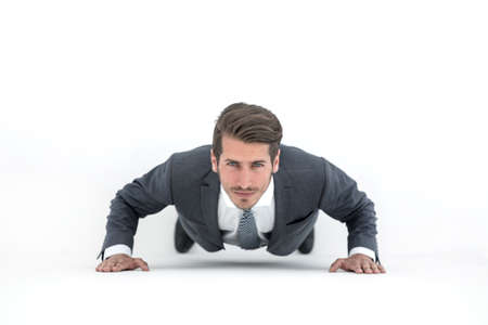 businessman at the starting point.