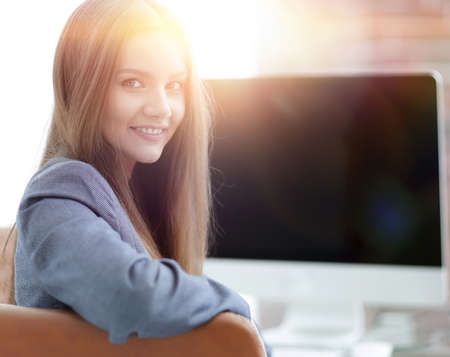 woman Manager sitting at the workplaceの写真素材