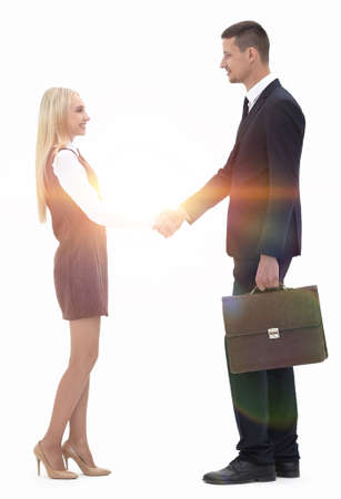 photo in full growth. the handshake between lawyer and client.の写真素材