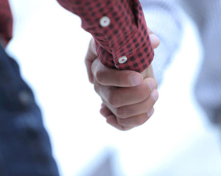 closeup.handshake Manager and the clientの写真素材