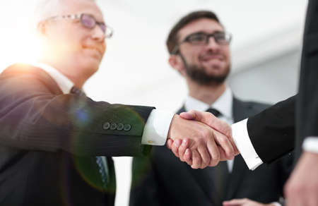 closeup handshake proven business partnersの写真素材