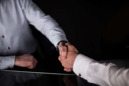 close up. a solid business handshakeの写真素材