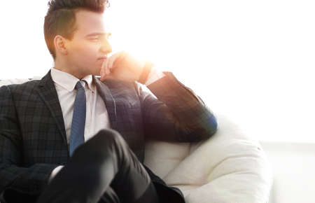 business concept. photo of confident businessmanの写真素材