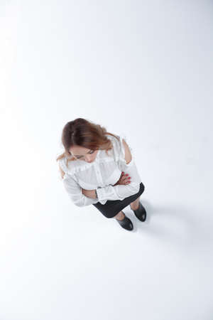Confident businesswoman with folded arms.の写真素材