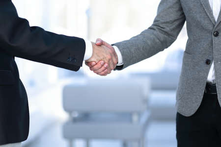 closeup.the handshake business partnersの写真素材