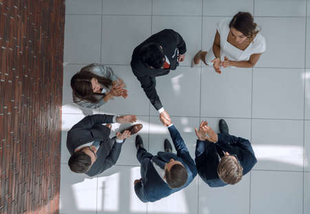 handshake business people.business backgroundの写真素材
