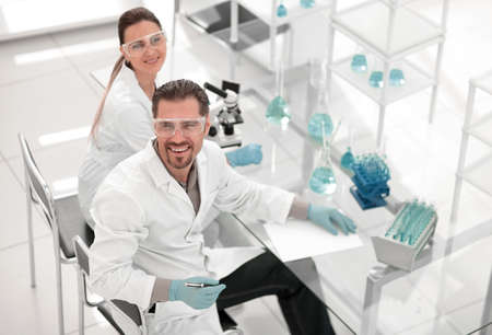 laboratory staff at the workplace