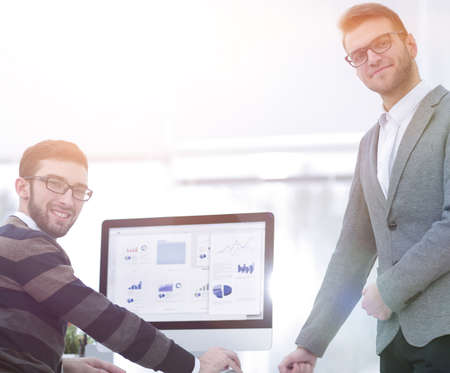 businessman and the employee of the companyの写真素材