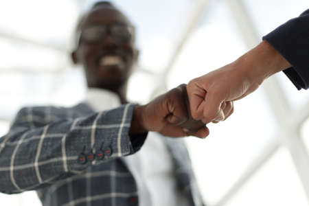 Business people showing Fist Bump after meetingの写真素材