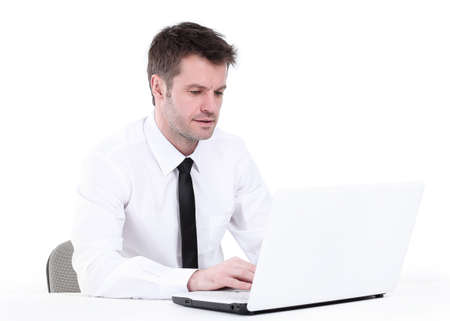 contemporary business people working with laptop.