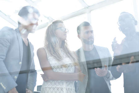 business team is discussing new ideasの写真素材