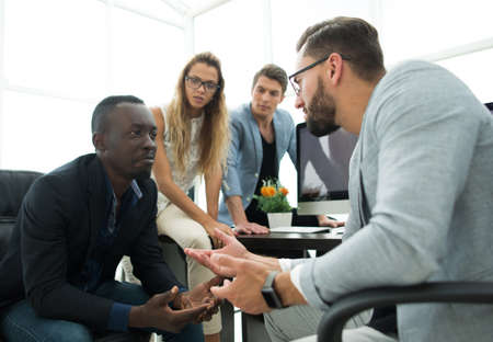 business team discussing a new business project