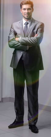 portrait in full growth. a successful business man.の写真素材