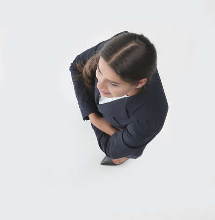 view from the top.business womanの写真素材