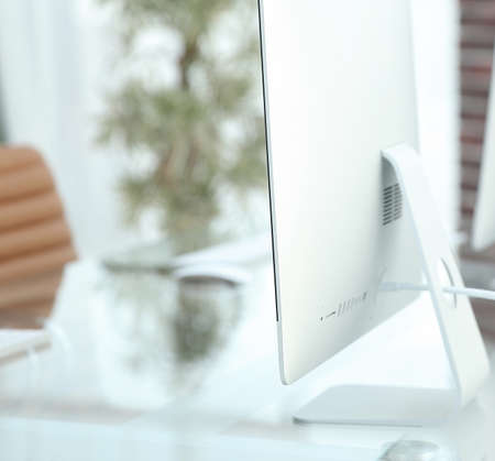 Blurred image of the workplace. business background.